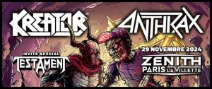 Concert Kreator & Anthrax à Paris : le 29 novembre 2024