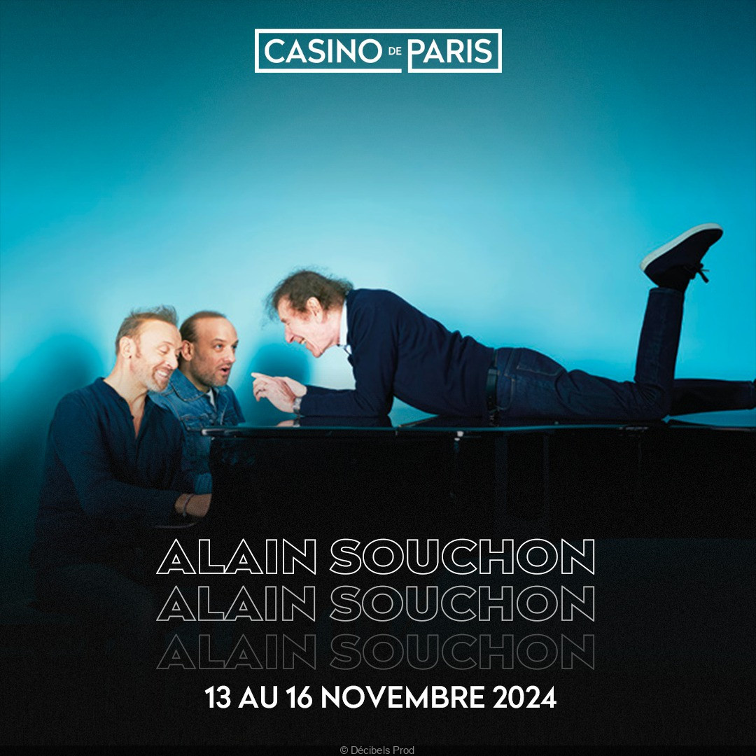 Concert : Alain Souchon en Live au Casino de Paris du 13 au 16 novembre 2024